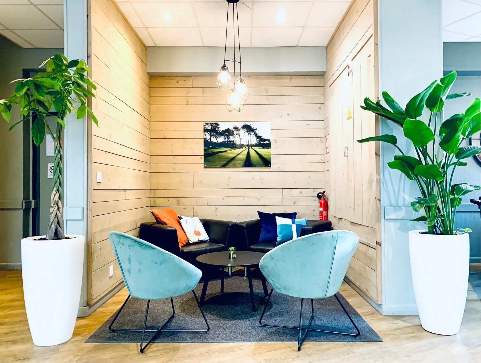 The hall — seating corner